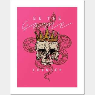 Be the Game Changer: Unleash Your Inner Rebel with our Skull and Crown Posters and Art